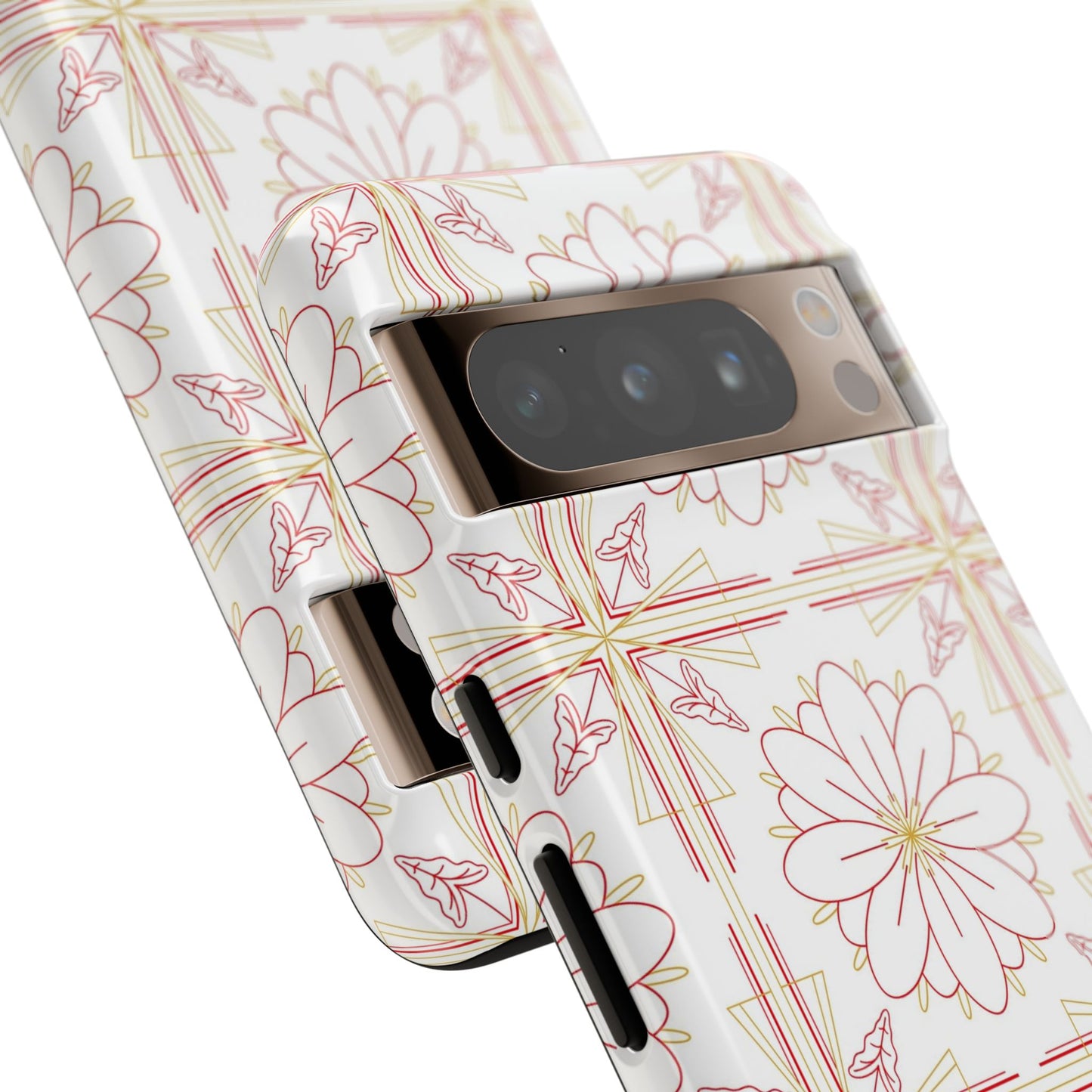 Floral Pattern Phone Case - Stylish Tough Case, Flower Design, Cute Mobile Cover, Phone Accessory, Gift for Her, Spring Style