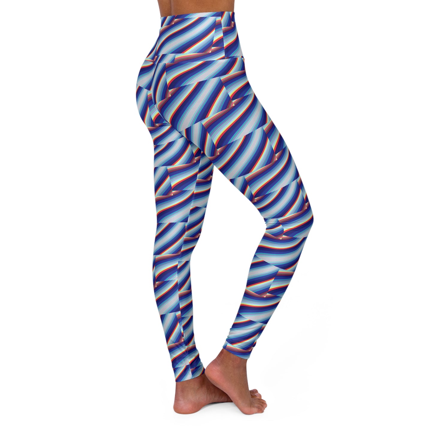 Vibrant High Waisted Yoga Leggings, Fitness Leggings, Activewear, Workout Gear