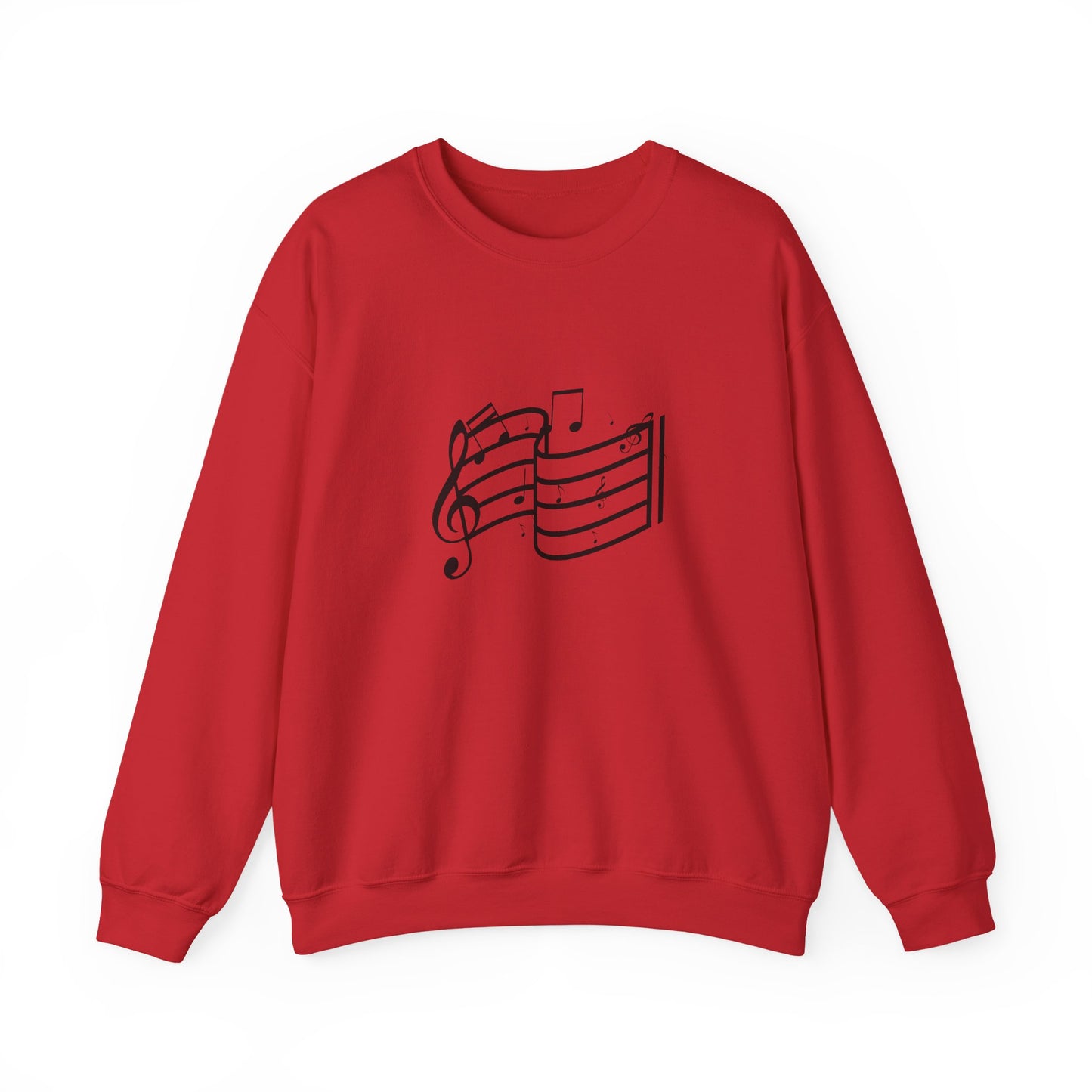 Music Notes Crewneck Sweatshirt – Minimal Sheet Music Design