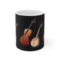 Musical Instrument Mug, Perfect Gift for Musicians, Coffee Lover's Companion, Unique Banjo Design, Music Themed Drinkware