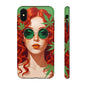 Vibrant Phone Case with Retro Greenery Design, Trendy Case for Casual Look, Gift for Her, Summer Vibes, Unique Phone Accessory