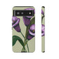 Floral Phone Case - Tough Cases, Purple Flower Design, Cell Phone Accessories, Gift for Her, Nature Lover Essentials