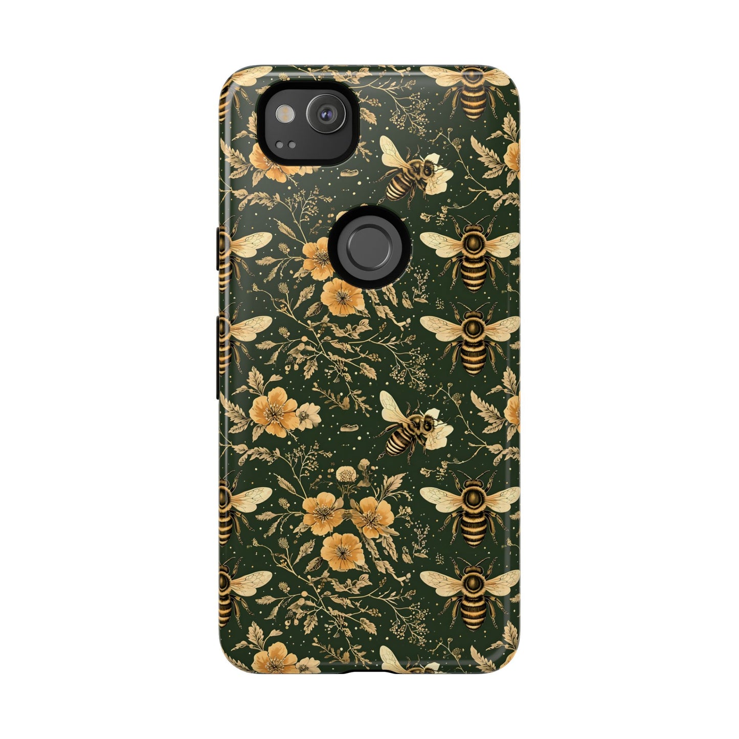 Nature-Inspired Phone Case, Tough Cases for Nature Lovers, Floral Bee Design, Eco-Friendly Gift, Summer Vibes, Trendy Phone Accessory,