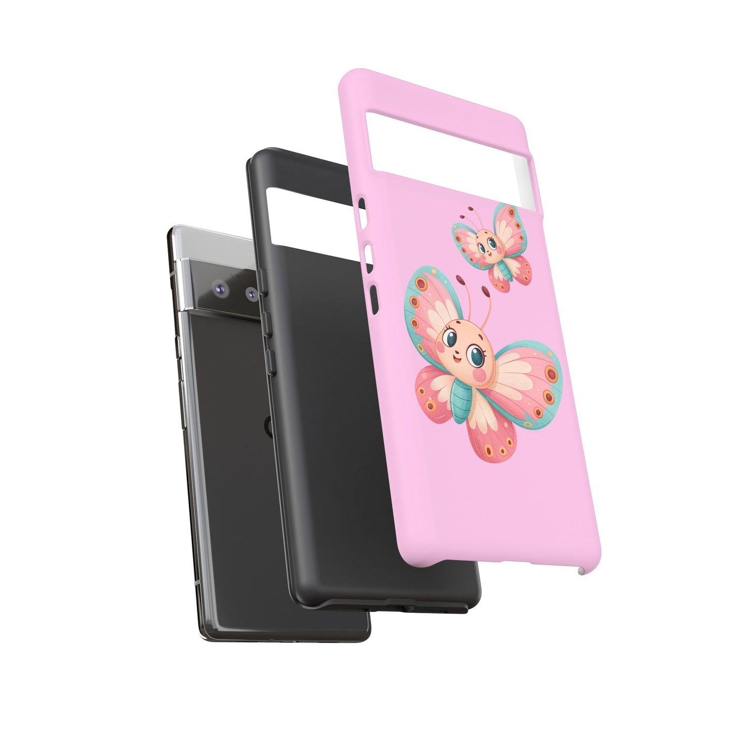 Cute Butterfly Phone Case, Tough Phone Cover, Girly Phone Accessory, Unique Gift for Her, Kids Phone Case, Floral Design Case