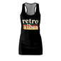 Retro Vibes Women's Racerback Dress, Trendy Summer Dress, Perfect for Festivals, Casual Wear, Birthday Gift, Vacation Outfit