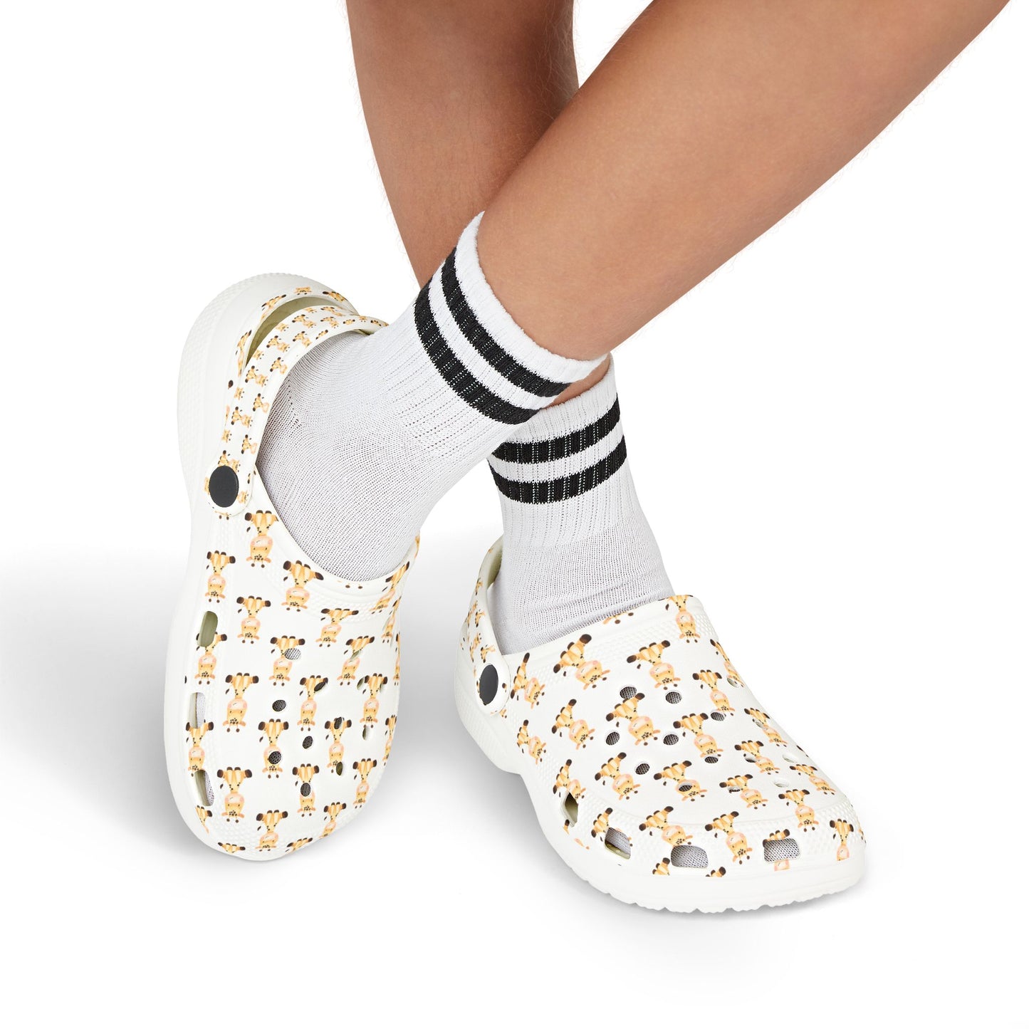 Kids Giraffe Print EVA Foam Clogs — Cute Animal Slip-On Sandals for Toddlers & Little Kids