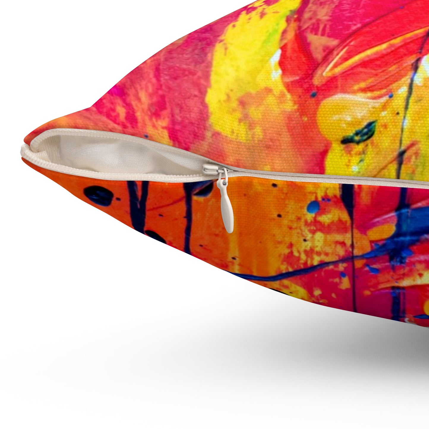 Vibrant Abstract Art Pillow, Colorful Home Decor, Modern Throw Pillow