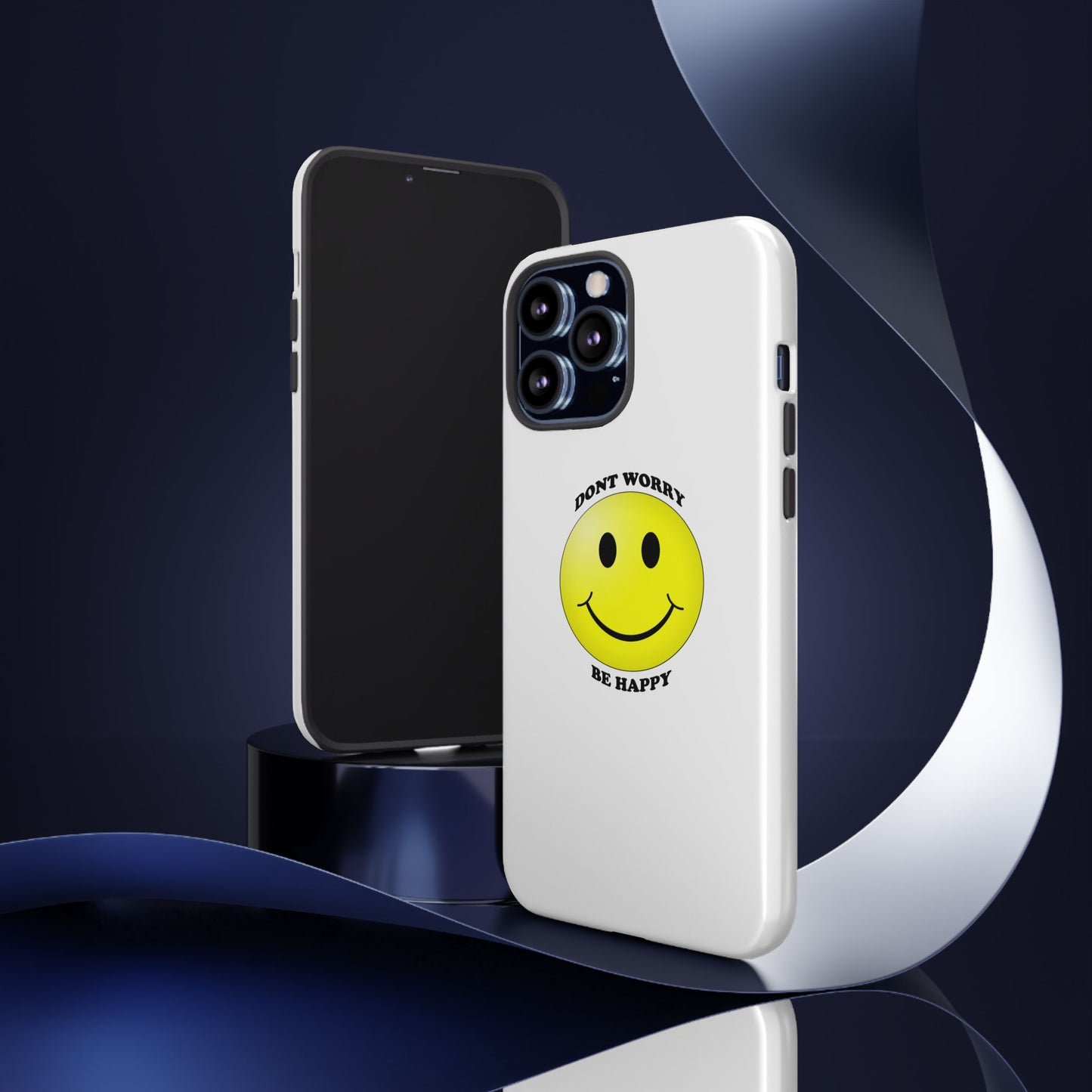 Happy Face Phone Case, Tough Cases, Don’t Worry, Be Happy, Cute Gift for Friends, Positive Vibes, Fun Mobile Accessories