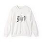 Music Notes Crewneck Sweatshirt – Minimal Sheet Music Design