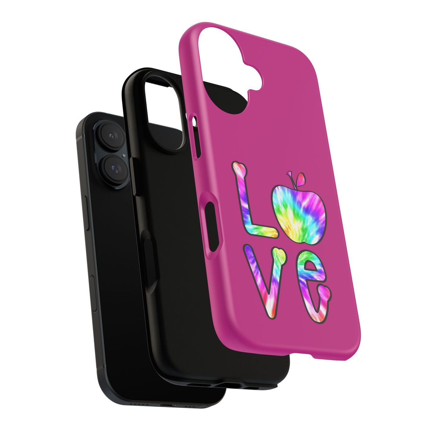 Colorful Love Phone Case, Tough Cases for iPhone, Cute Phone Accessory, Gift for Her, Summer Vibe Phone Cover