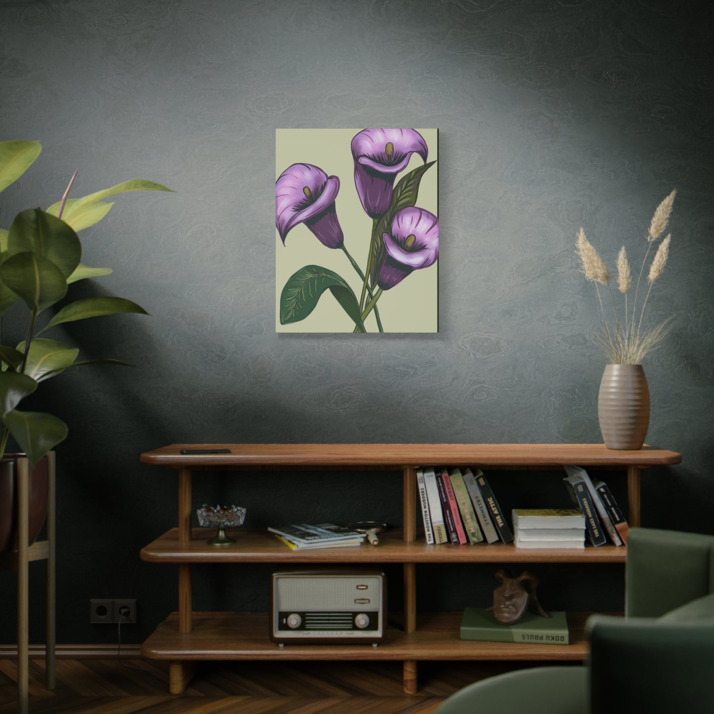 Copy of Matte Canvas, Stretched, 1.25" Purple Flowers