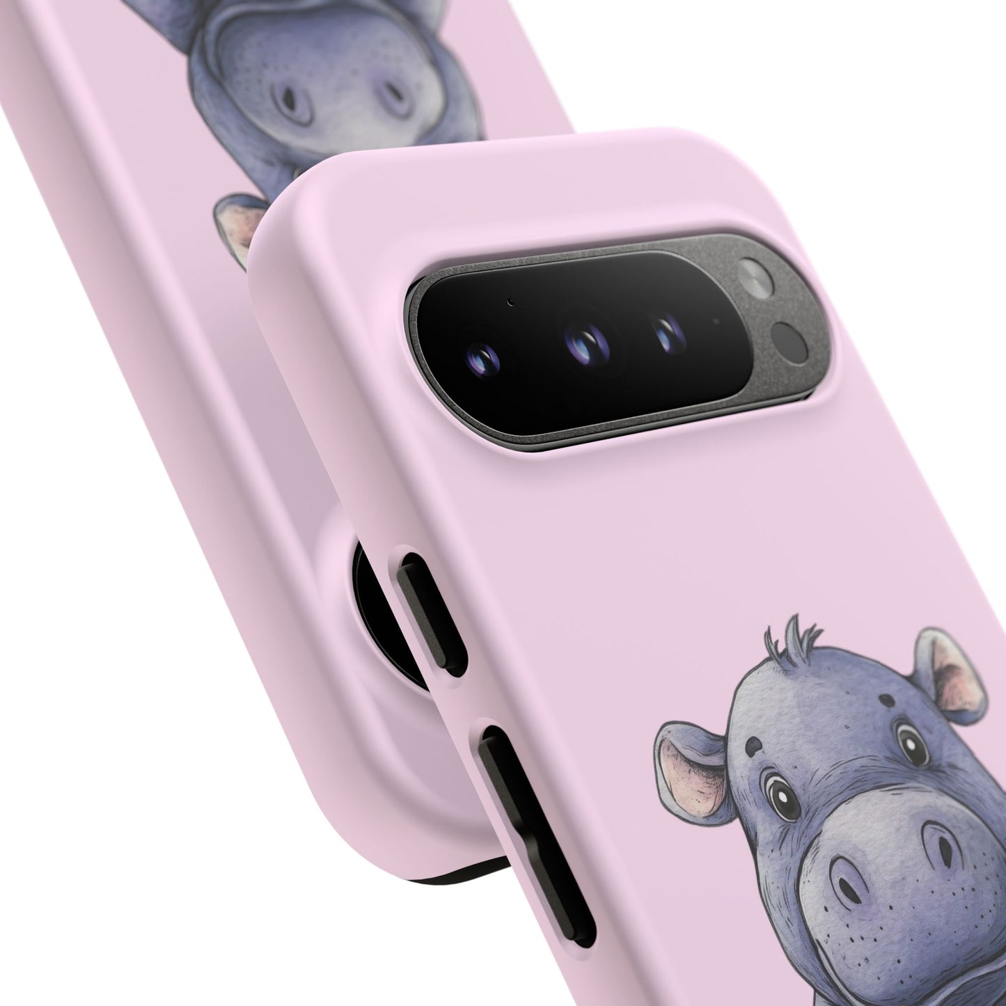 Cute Hippo Phone Case - Tough Cases, Animal Phone Cover, Kawaii Accessories, Gifts for Kids, Unique Tech Gear