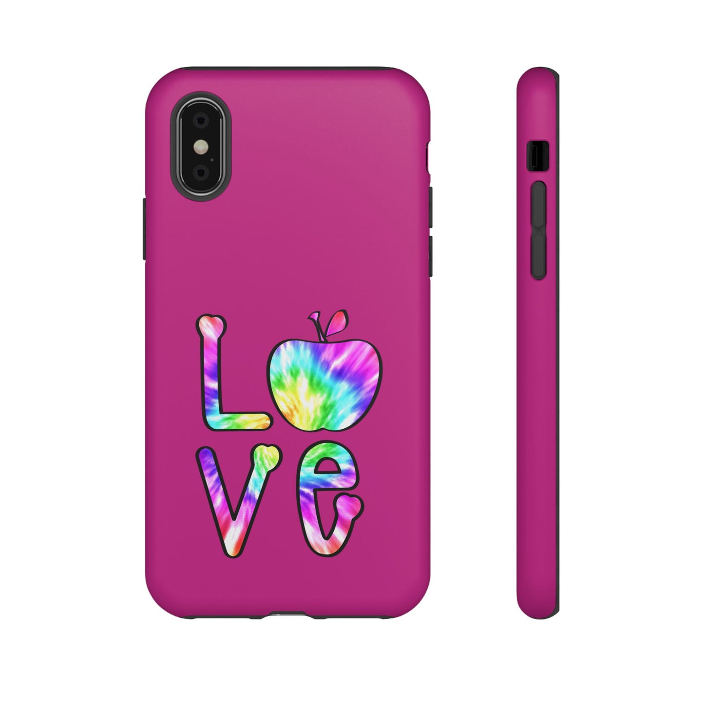 Colorful Love Phone Case, Tough Cases for iPhone, Cute Phone Accessory, Gift for Her, Summer Vibe Phone Cover