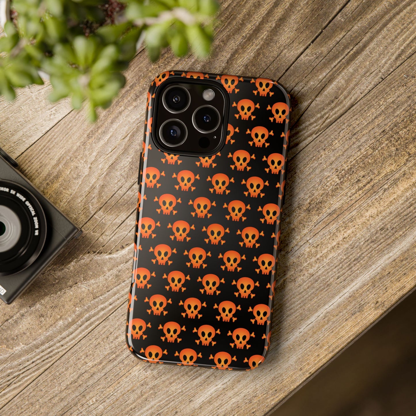 Halloween Skull Phone Case, Spooky Mobile Cover, Trick or Treat Accessory, Goth Gift, Skull Pattern Design