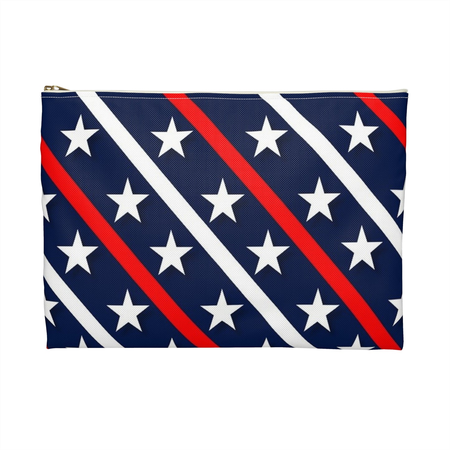 Patriotic Accessory Pouch  Starry Stripes, Cosmetic Bag, Travel Organizer, Gift for Independence Day, Summer Accessory