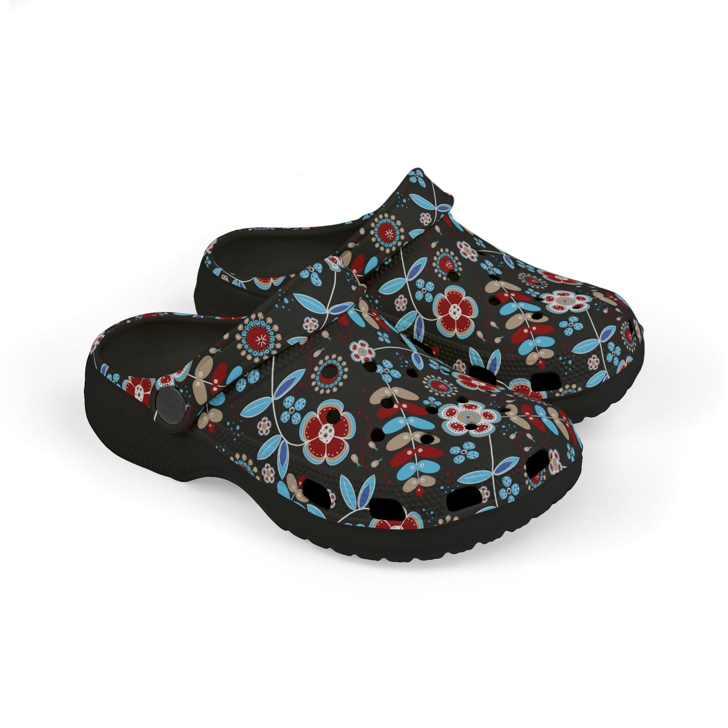 Kid's Floral Print Clogs, Comfortable Summer Slip-Ons, Garden Play Shoes, Kids Outdoor Footwear, Lightweight Festival Shoes