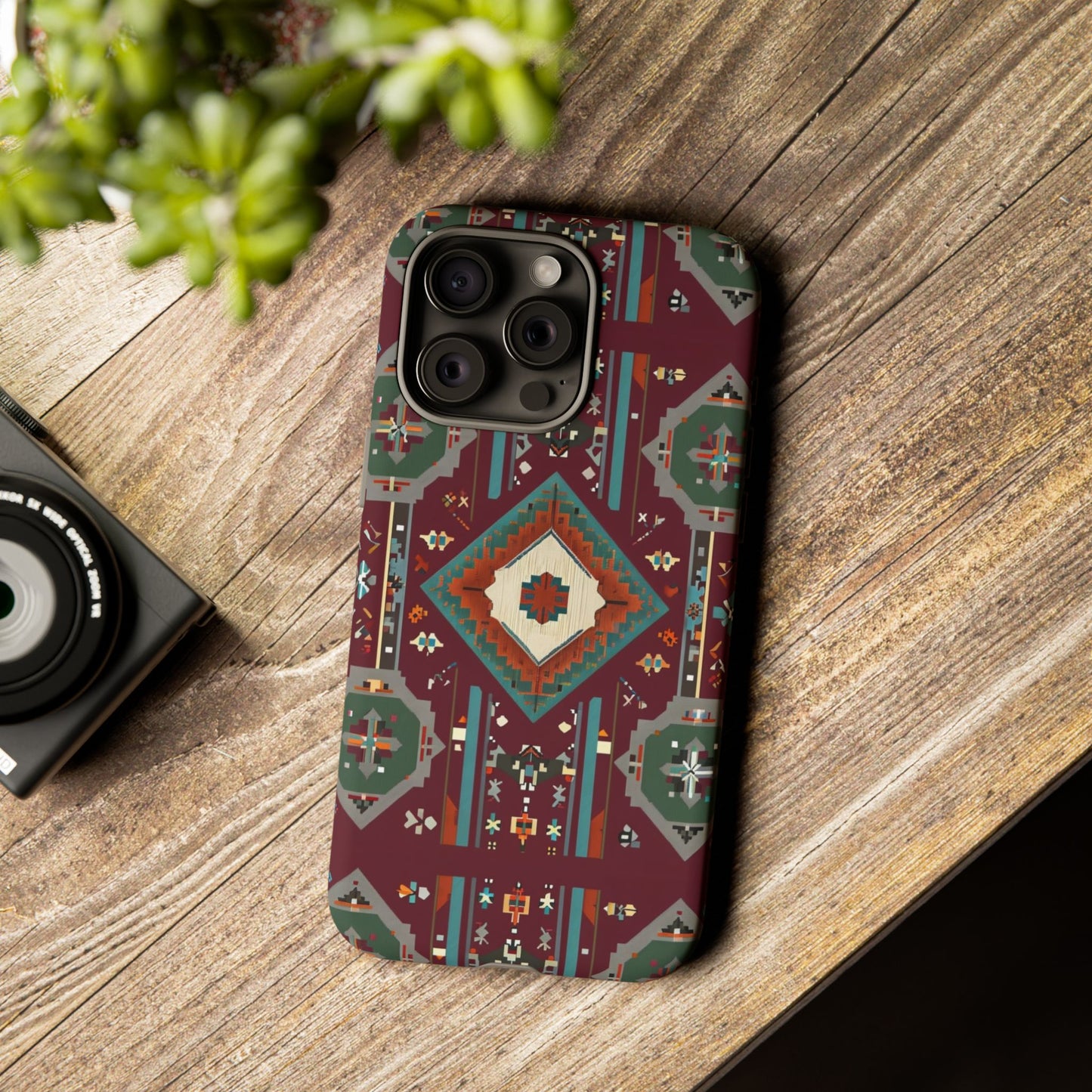 Tribal Pattern Phone Case - Boho Chic, Tough Durable Cover, Stylish Tech Accessory, Gift for Him/Her, Festival Essentials