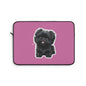 Cute Puppy Laptop Sleeve with Adorable Dog Design, Dog Lover Gift, Laptop Case, Pet Owner Accessory, Pink Sleeve