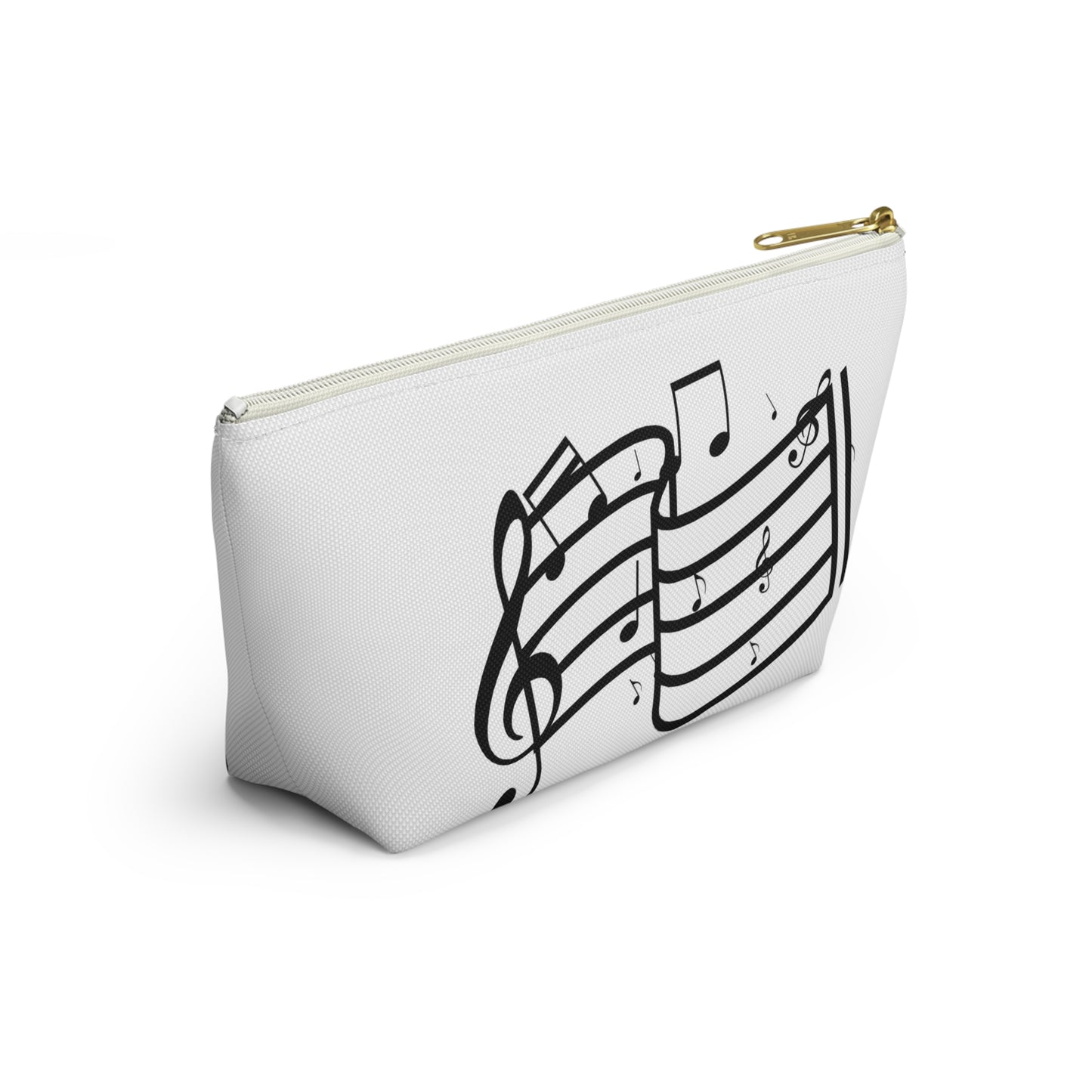 Music Notes Accessory Pouch — T-Bottom Makeup & Gadget Organizer