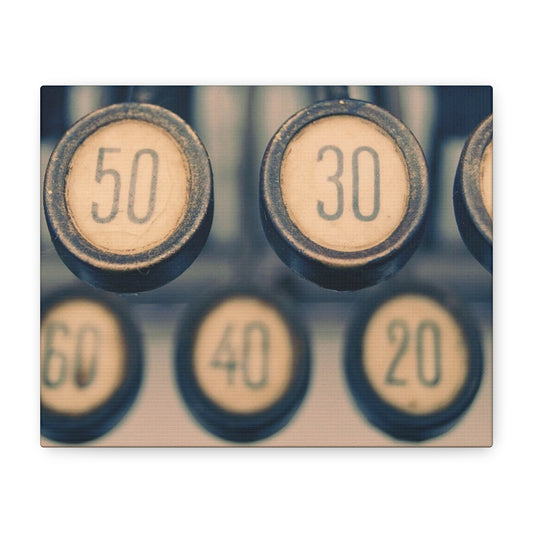 Vintage Number Canvas Art, Home Decor, Wall Art, Retro Style, Gift for Him/Her, Office Decoration, Unique Prints
