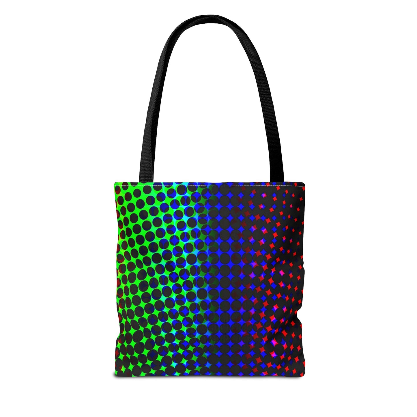 Vibrant Dot Print Tote Bag - Colorful Reusable Shopping Bag, Beach Tote