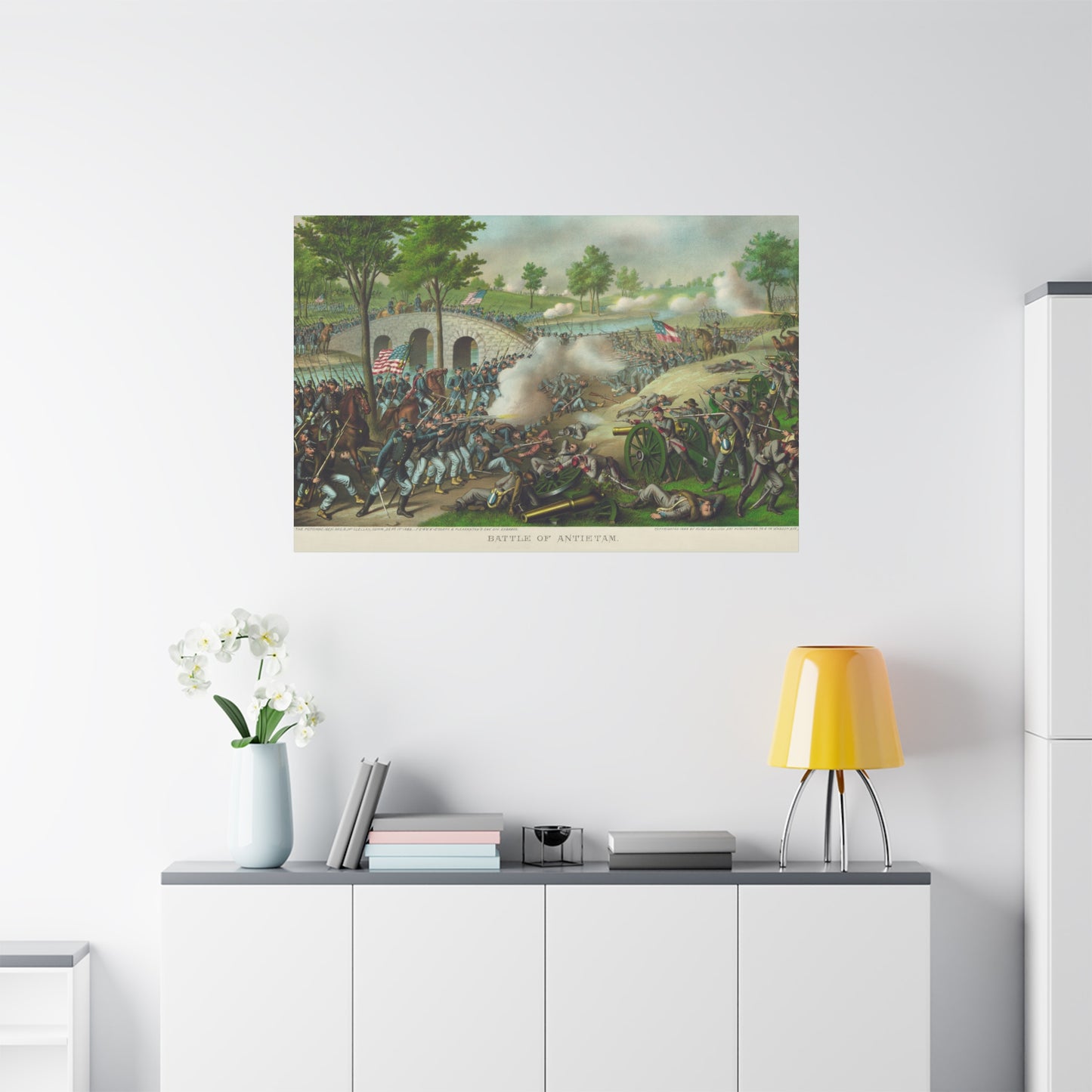 Antietam Battle Canvas Print — Civil War Historical Wall Art (Matte Stretched)