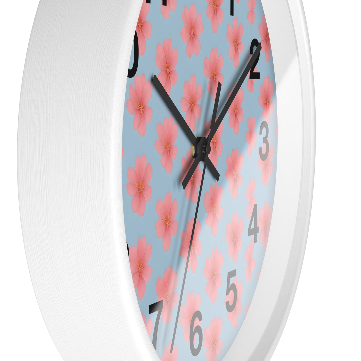 Floral Elegance Wall Clock, Home Decor, Gift for Her, Kitchen Wall Clock, Spring Decor, Office Decor, Floral Clock