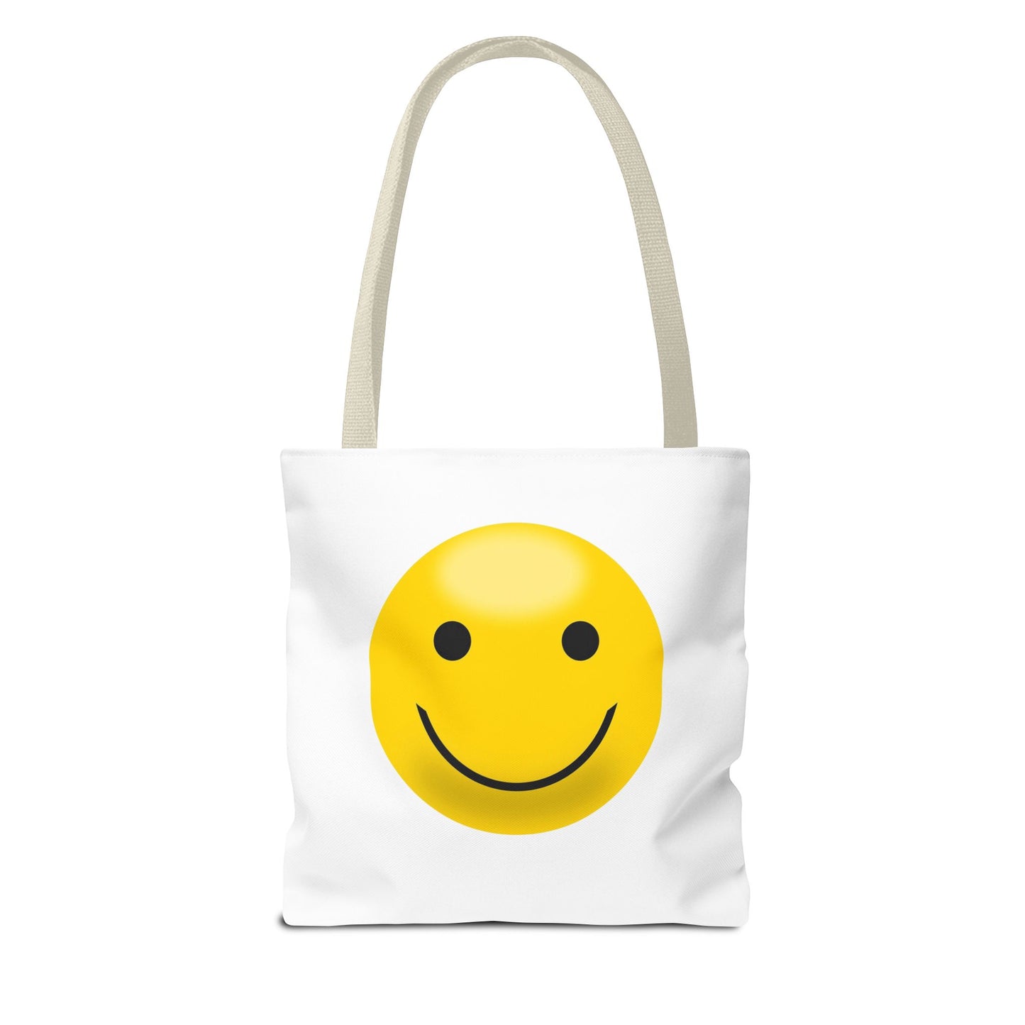 Smiley Face Tote Bag, Eco-Friendly Shopping Bag, Fun Beach Bag, Gift for Teens, Happy Tote for Everyday Use