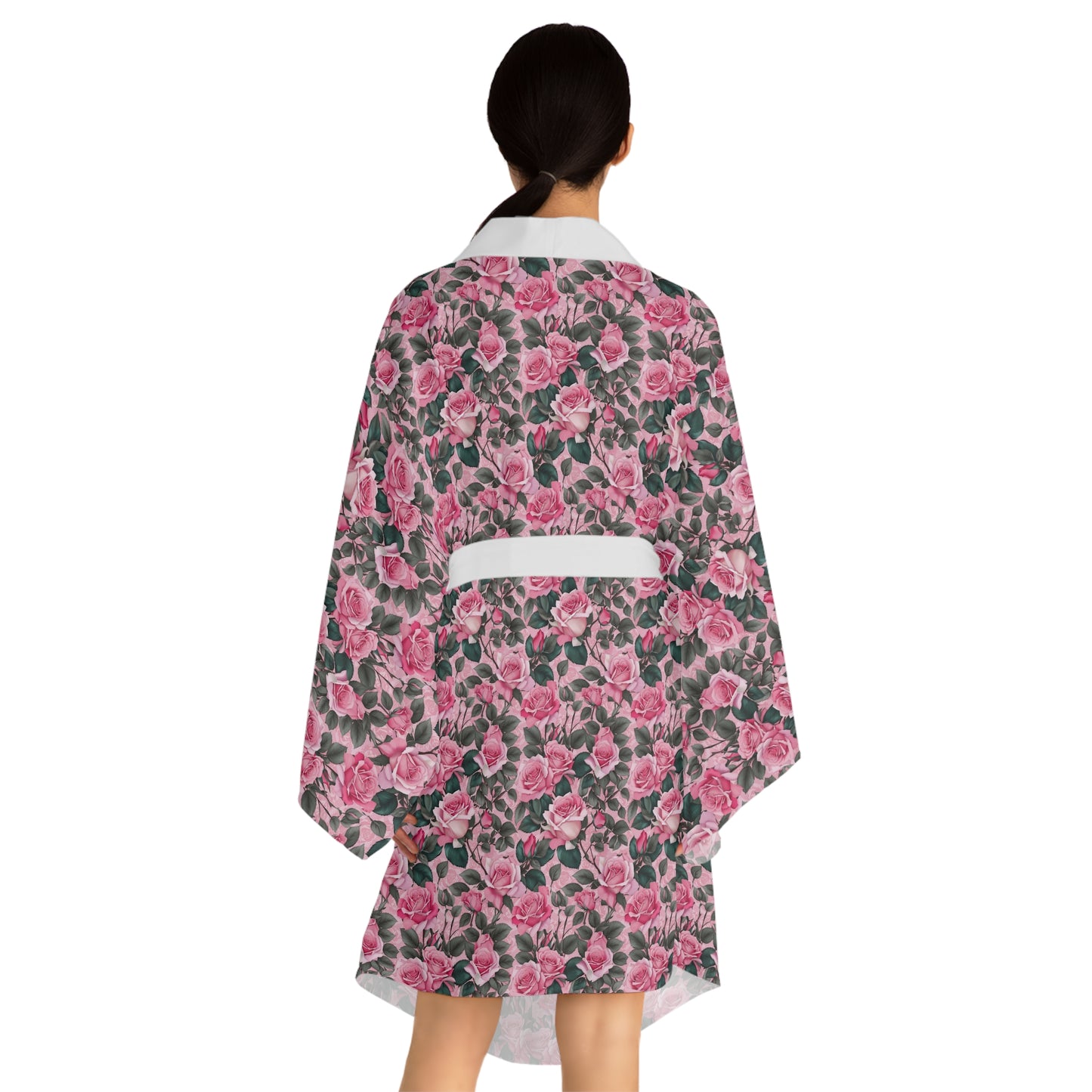 Floral Long Sleeve Kimono Robe, Cozy Loungewear, Gift for Her, Relaxing Homewear, Boho Chic, Mother's Day Robe