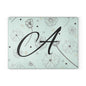 Personalized Floral Glass Cutting Board, Elegant Kitchen Decor, Home Gift, Wedding, Housewarming, Floral Art, Custom Name