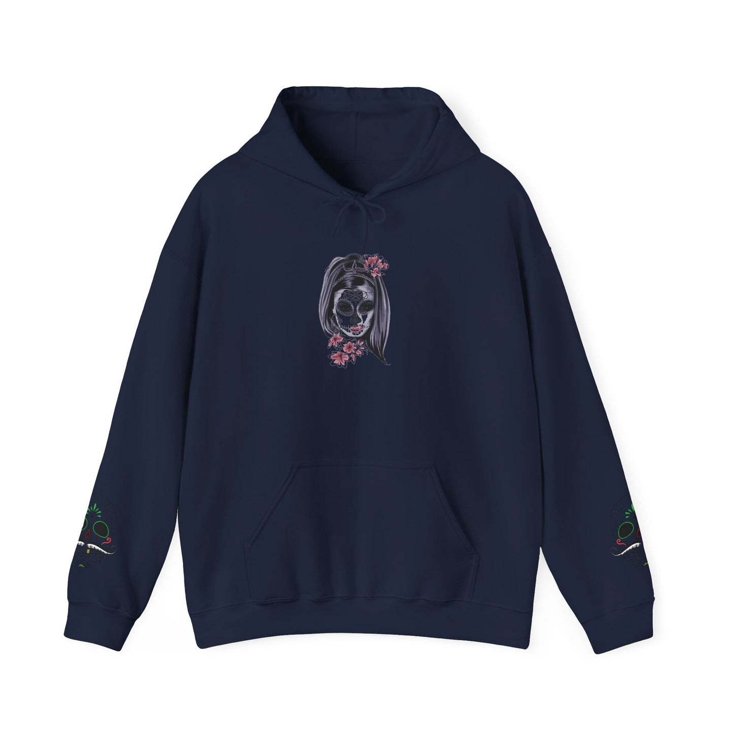 Day of the Dead Hoodie | Unisex Heavy Blend Sweatshirt, Skull Art, Mexican Holiday Apparel, Halloween Costume, Festival Gear