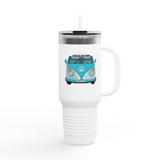 Vintage Van Insulated Travel Mug, Coffee Mug, Tea Tumbler, Road Trip Gift, Eco-Friendly Travel Cup