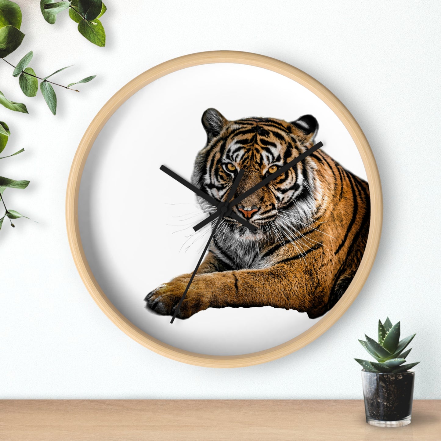Majestic Tiger Wall Clock, Animal Theme Decor, Wildlife Clock