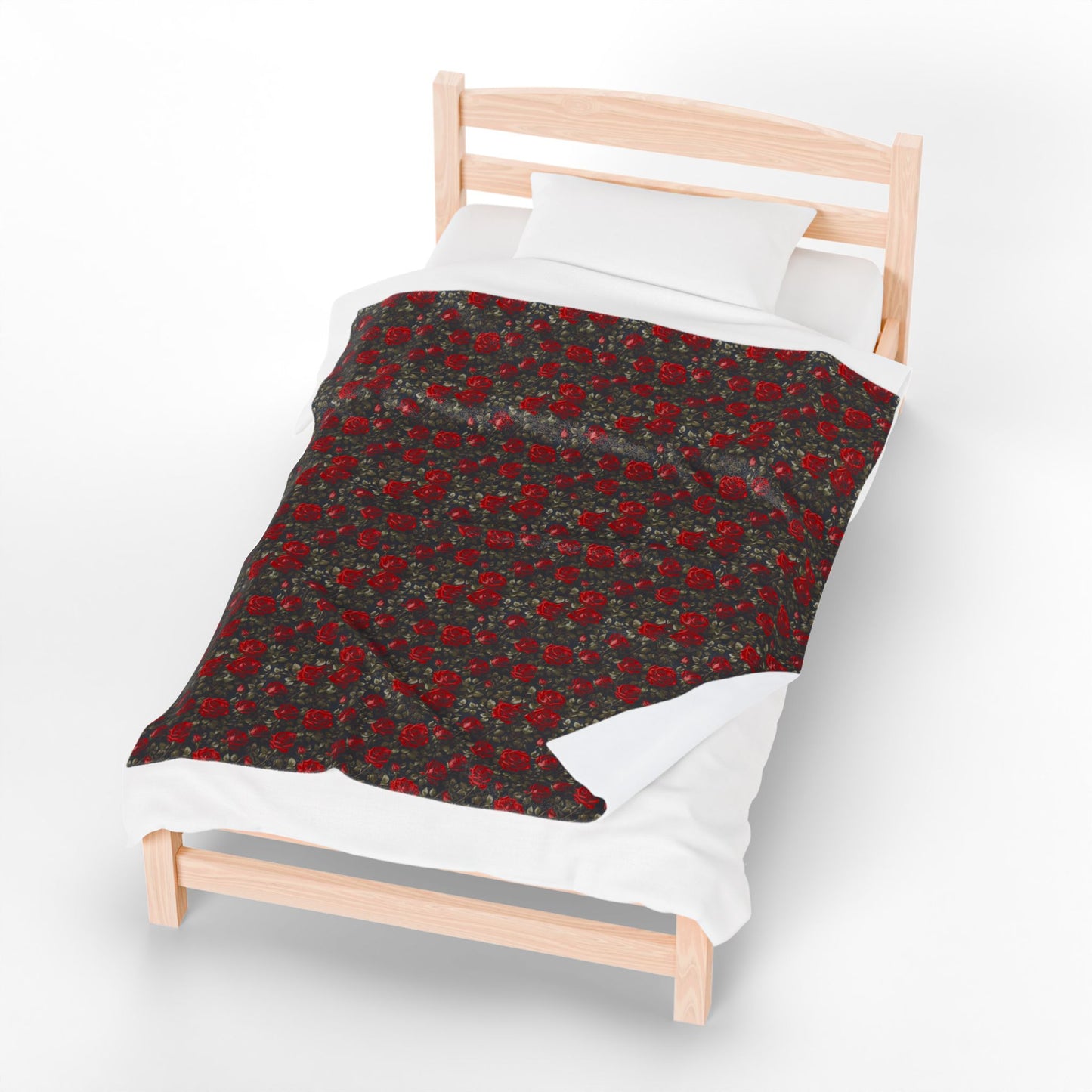 Cozy Floral Velveteen Plush Blanket - Soft Throw for Home Decor, Gifts, Christmas, Bedding, Living Room, Warmth