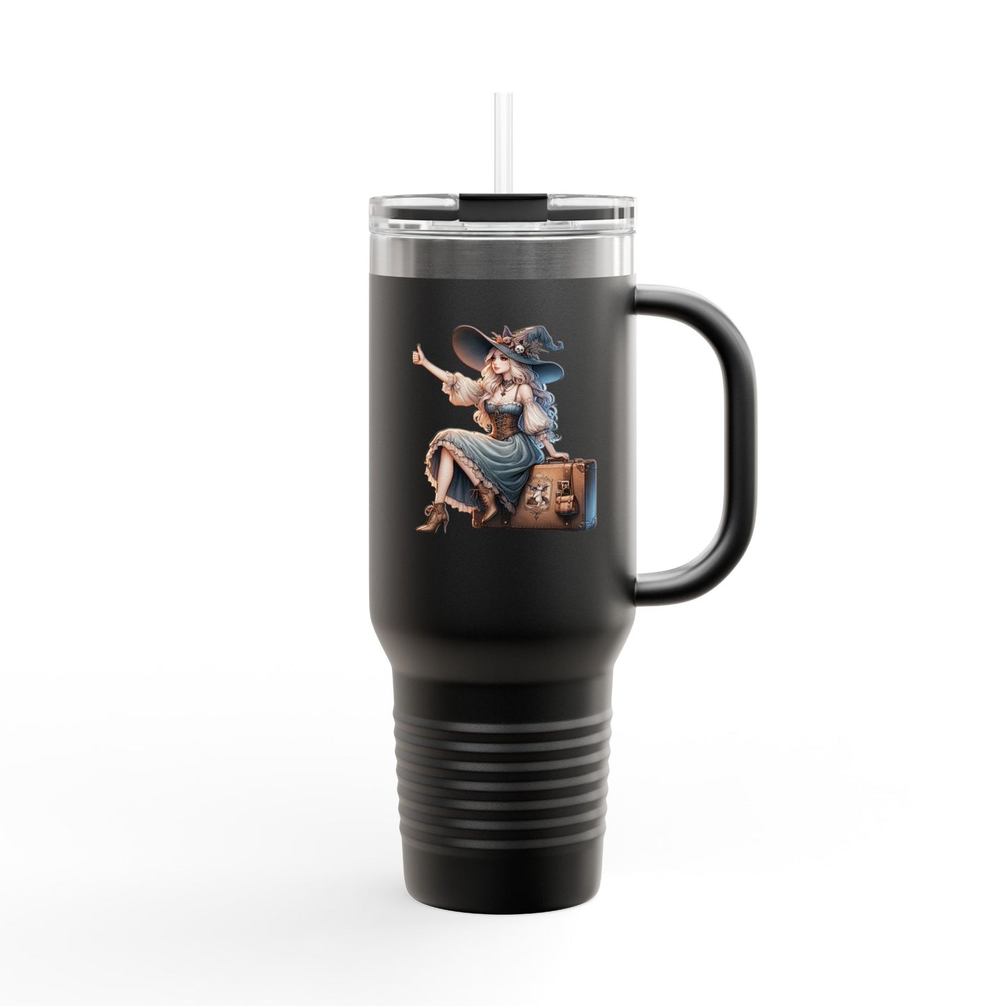 Stylish Insulated Travel Mug, 40oz: Perfect for Coffee Lovers, On-the-Go Drinks, Eco-Friendly, Gift for Her, Unique Travel Accessory