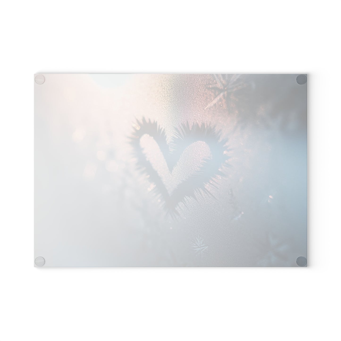 Heart Frosted Glass Cutting Board, Unique Kitchen Decor, Gift for Weddings, Housewarming, Valentine's Day, Cooking Enthusiasts