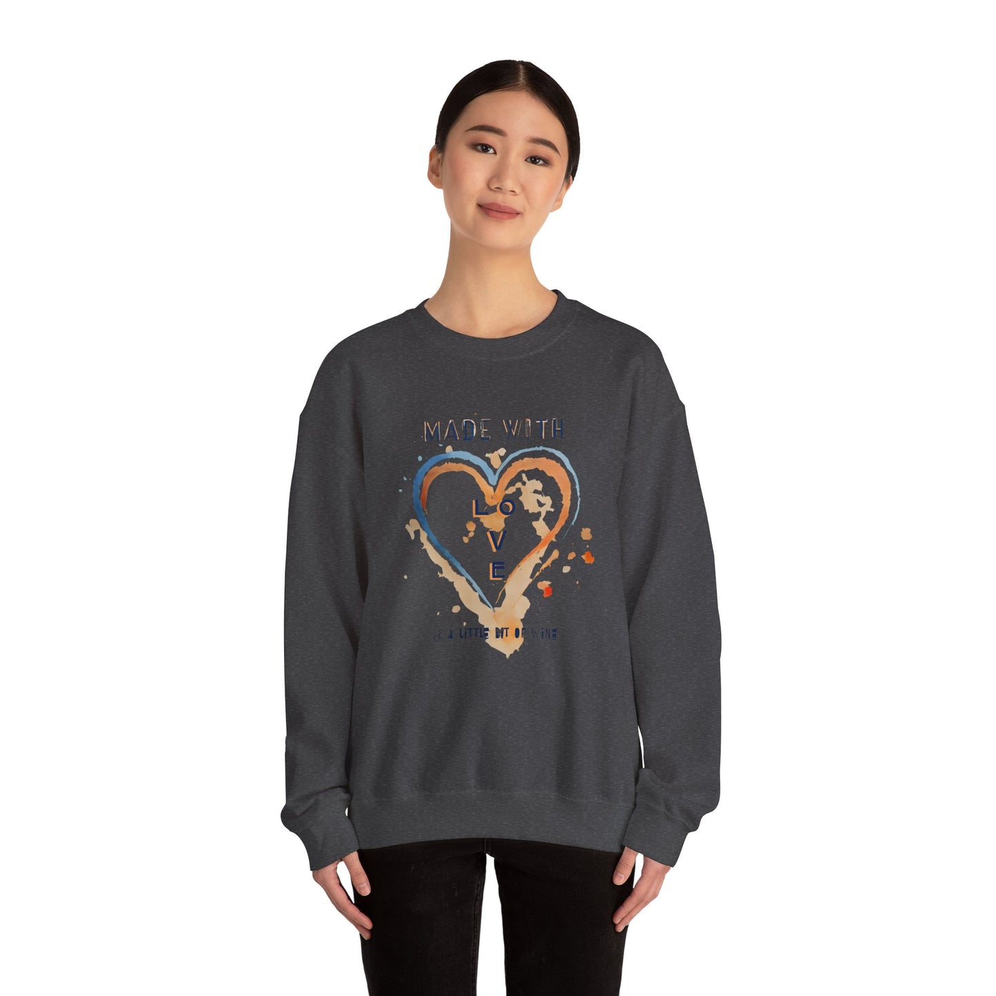Made with Love Sweatshirt | Cozy Unisex Crewneck | Gift for Everyone | Perfect for Valentine’s Day, Birthdays, or Casual Wear