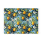 Lemon Blossom Glass Cutting Board — Citrus Kitchen Countertop Board