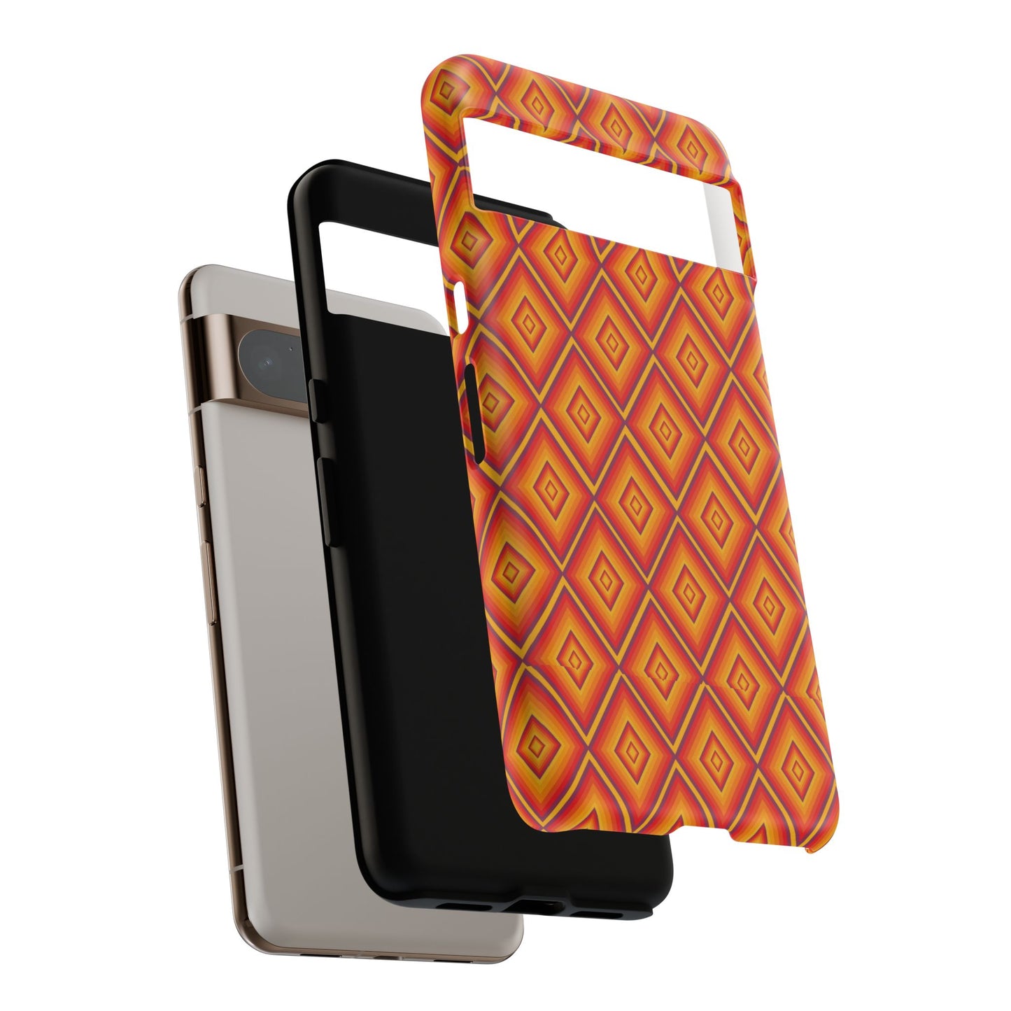 Geometric Phone Case, Tough Cases for Protection, Stylish Smartphone Cover, Vibrant Patterned Phone Accessory, Unique Gift Idea, [...]