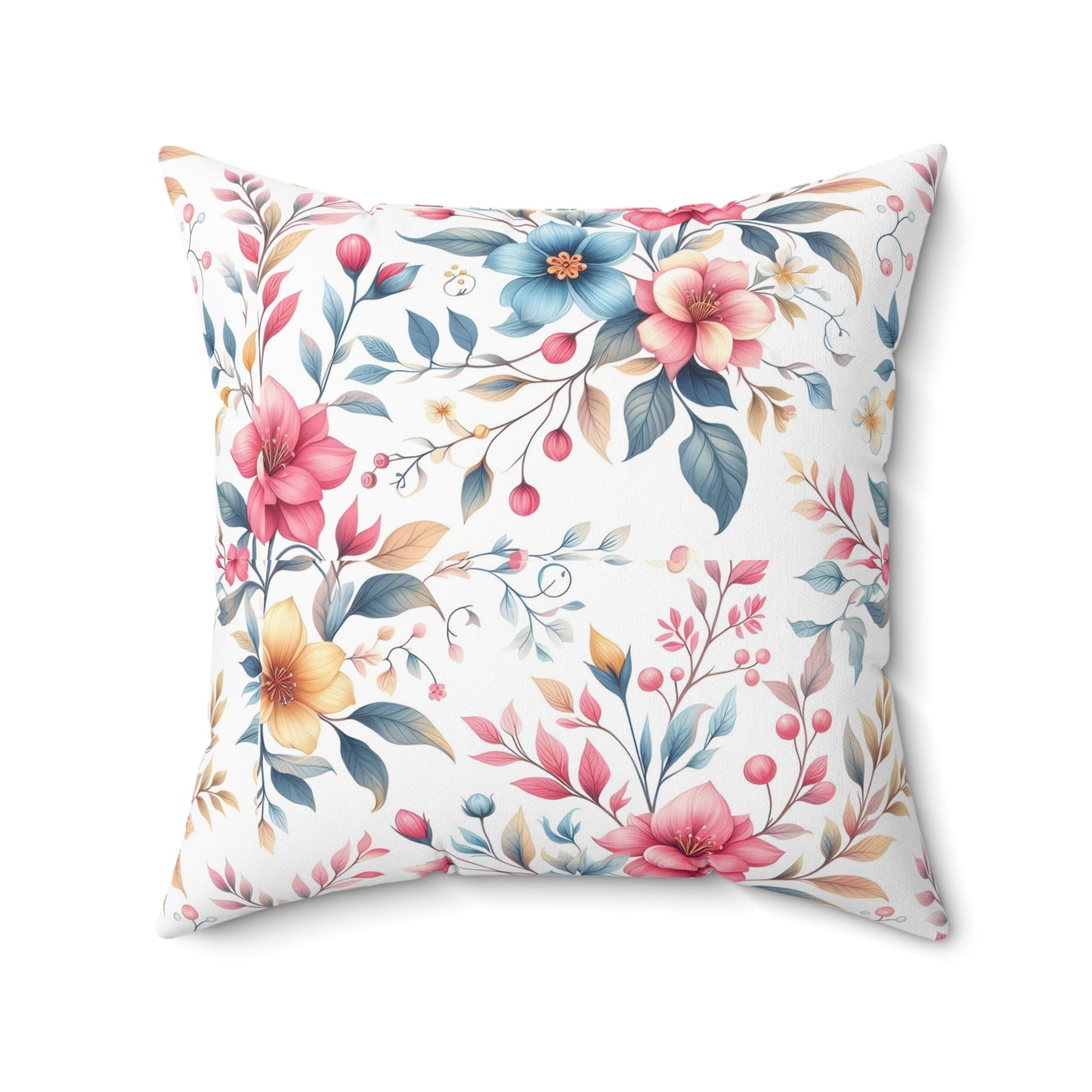 Floral Decorative Pillow, Cozy Home Cushion, Boho Chic Accent, Gift for Her, Living Room Decor, Spring Home Accessory
