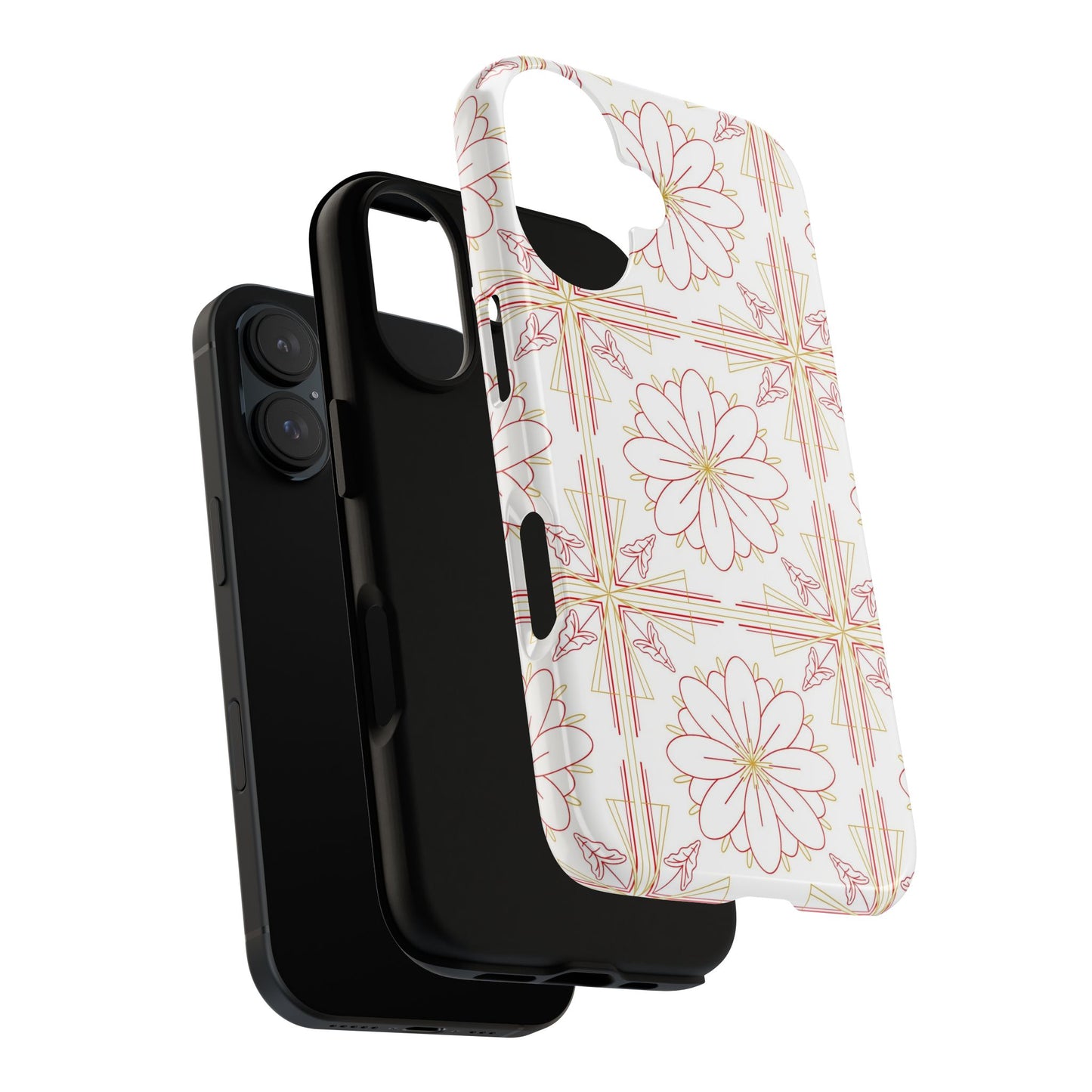 Floral Pattern Phone Case - Stylish Tough Case, Flower Design, Cute Mobile Cover, Phone Accessory, Gift for Her, Spring Style