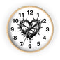 Heart & Thorns Wall Clock - Gothic Decor, Home Wall Art, Unique Timepiece, Perfect Gift for Her, Stylish Home Accessories