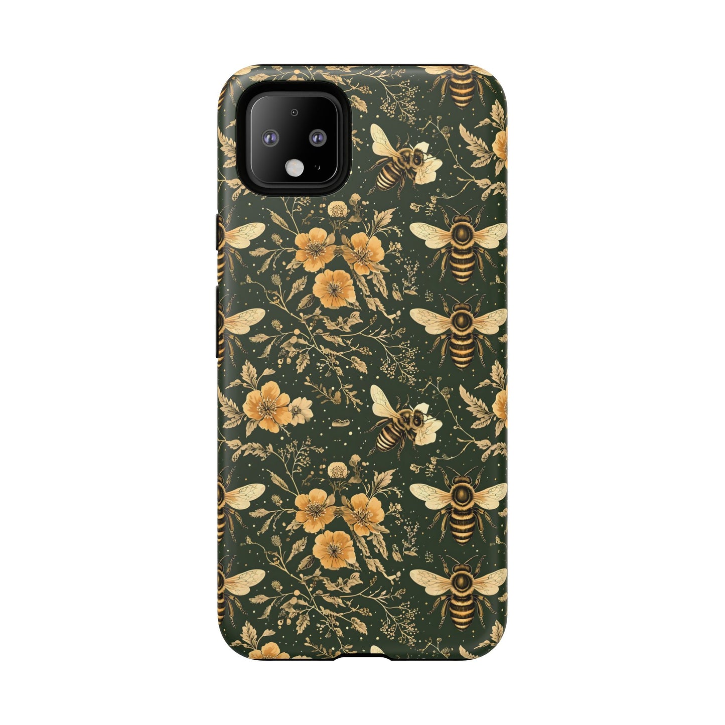 Nature-Inspired Phone Case, Tough Cases for Nature Lovers, Floral Bee Design, Eco-Friendly Gift, Summer Vibes, Trendy Phone Accessory,