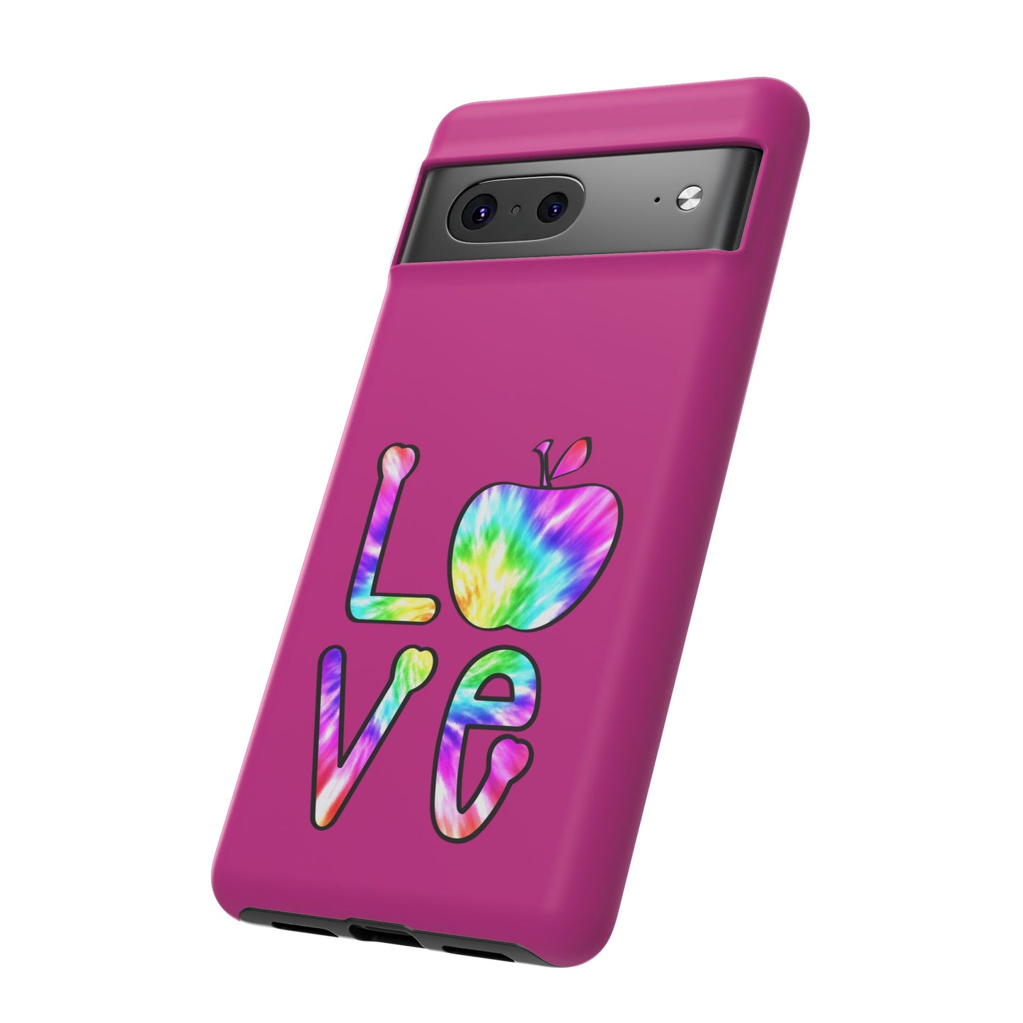 Colorful Love Phone Case, Tough Cases for iPhone, Cute Phone Accessory, Gift for Her, Summer Vibe Phone Cover