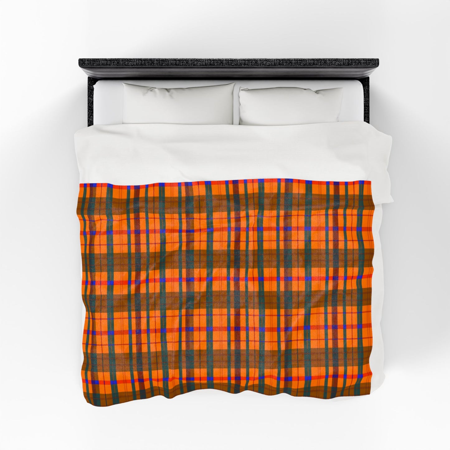 Cozy Plaid Velveteen Plush Blanket | Soft Throw for Fall, Home Décor, Gift for Him/Her, Autumn Vibes, Snuggle-Up Comfort