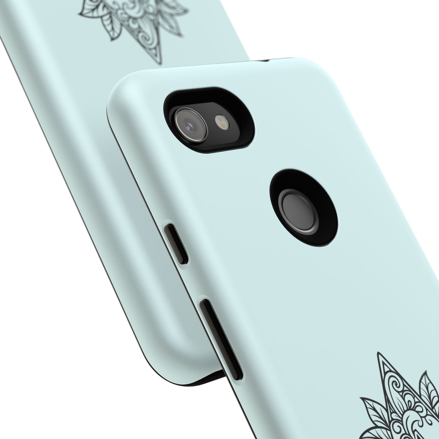 Personalized Tough Phone Case, Floral Monogram Cell Phone Cover, Custom Protective Case, Unique Gift, Birthday, Graduation