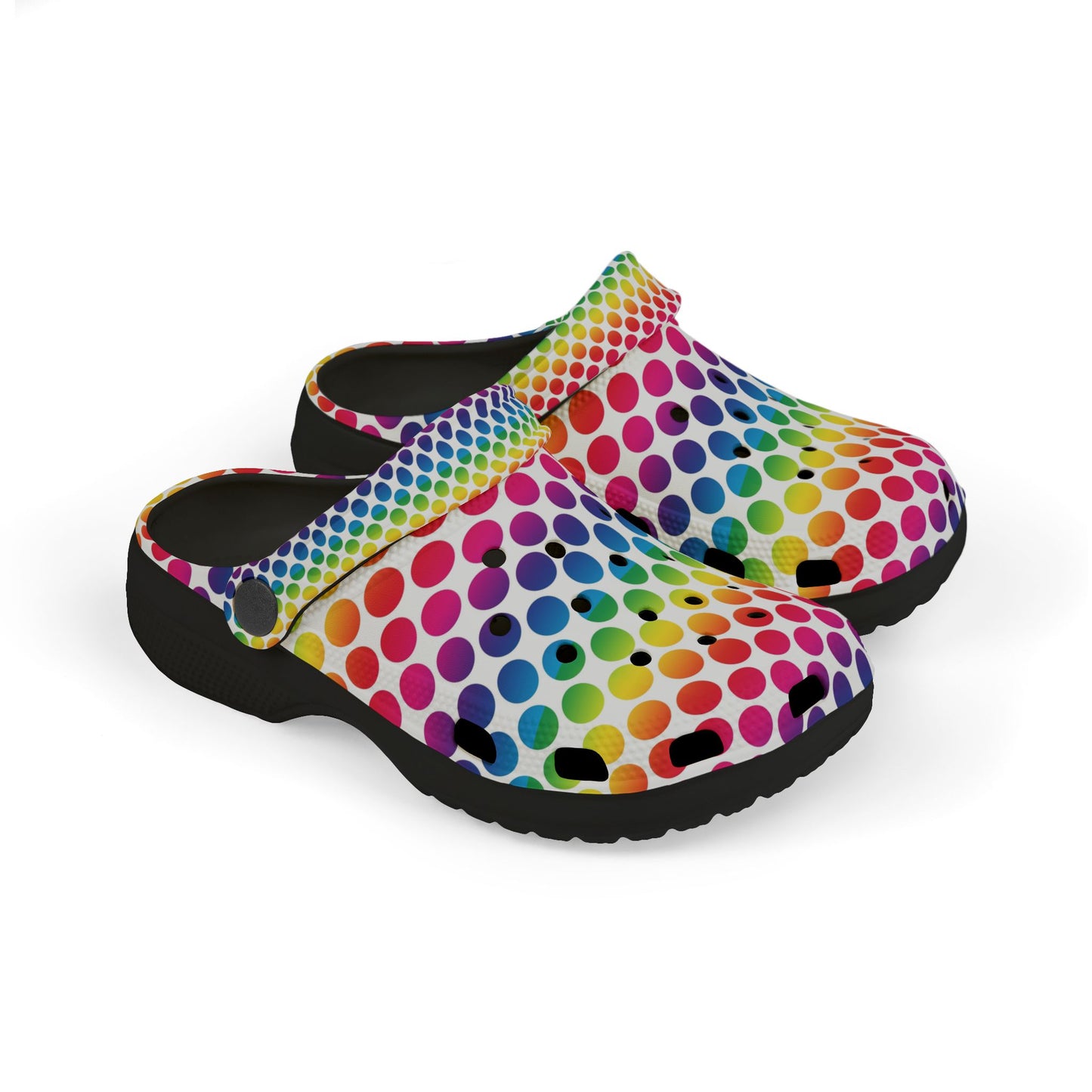 Colorful Kids Clogs - Rainbow Polka Dot Foam Shoes, Fun Playtime Footwear, Comfortable Garden Clogs, Perfect for Summer Adventures, [...]