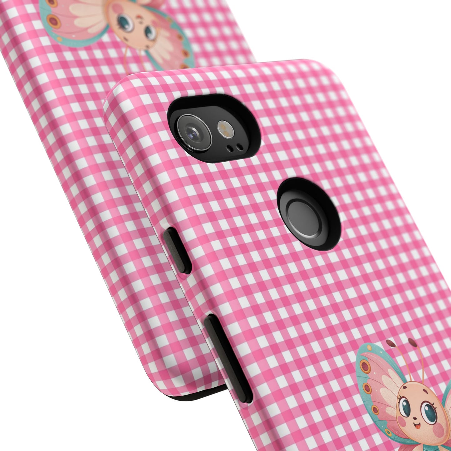 Cute Butterfly Phone Case, Tough Cases, Floral Phone Accessory, Gift for Her, Spring Fashion, Kids' Birthday Present, Pastel Aesthetic