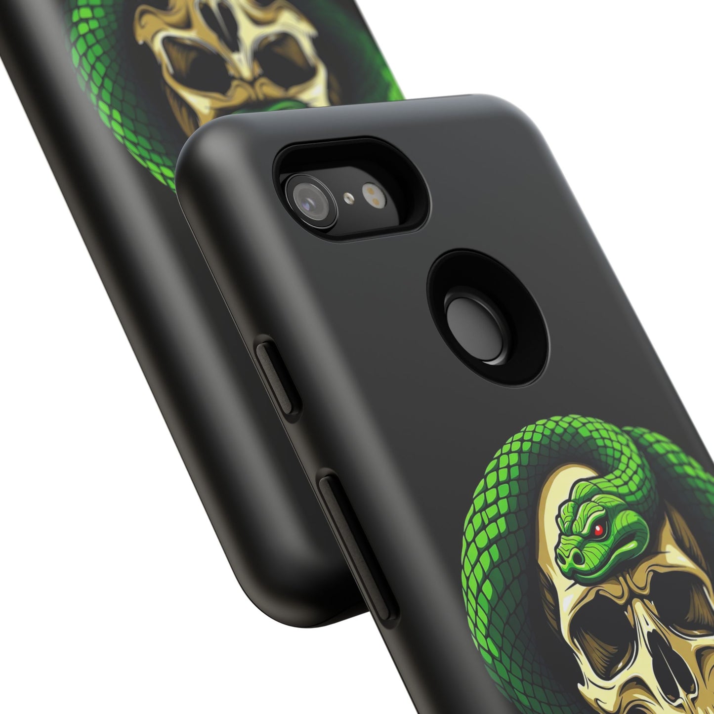 Skull & Snake Phone Case | Tough Cases, Protective Cover, Edgy Phone Accessories, Gothic Gift, Halloween Decor