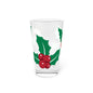Holiday Holly Pint Glass - 16oz | Festive Drinkware for Christmas | Holiday Parties, Gift Ideas, Home Decor, Barware